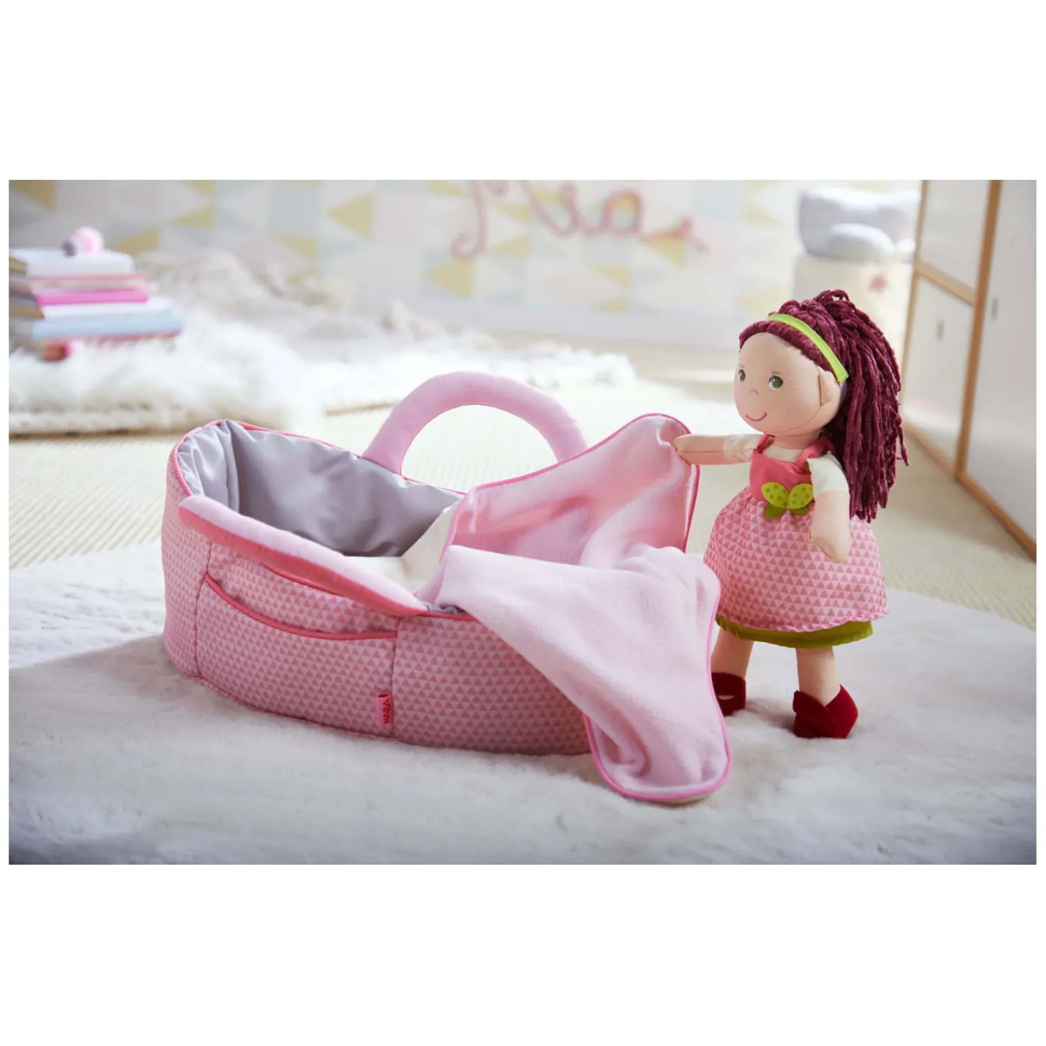 Poppendraagtas Rozerood>Haba Hot