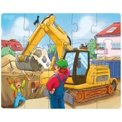 Puzzels Bouwvoertuigen 3in1-Haba