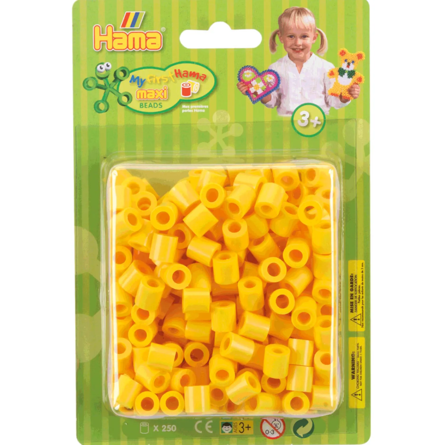 Maxi Strijkkralen Geel, 250st.-Hama Online