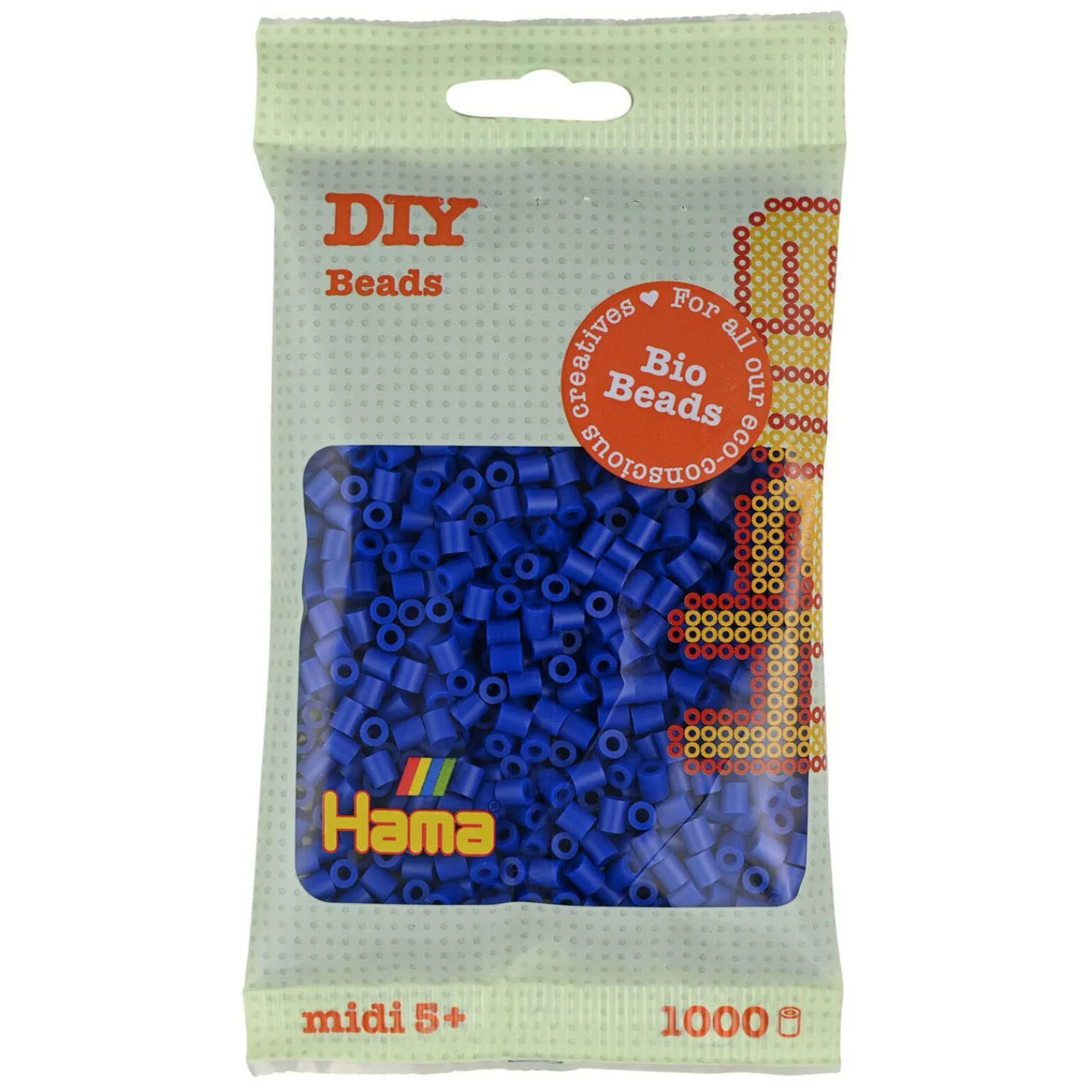 Hama Midi Bio Strijkkralen - Blauw (008), 1000st. Clearance