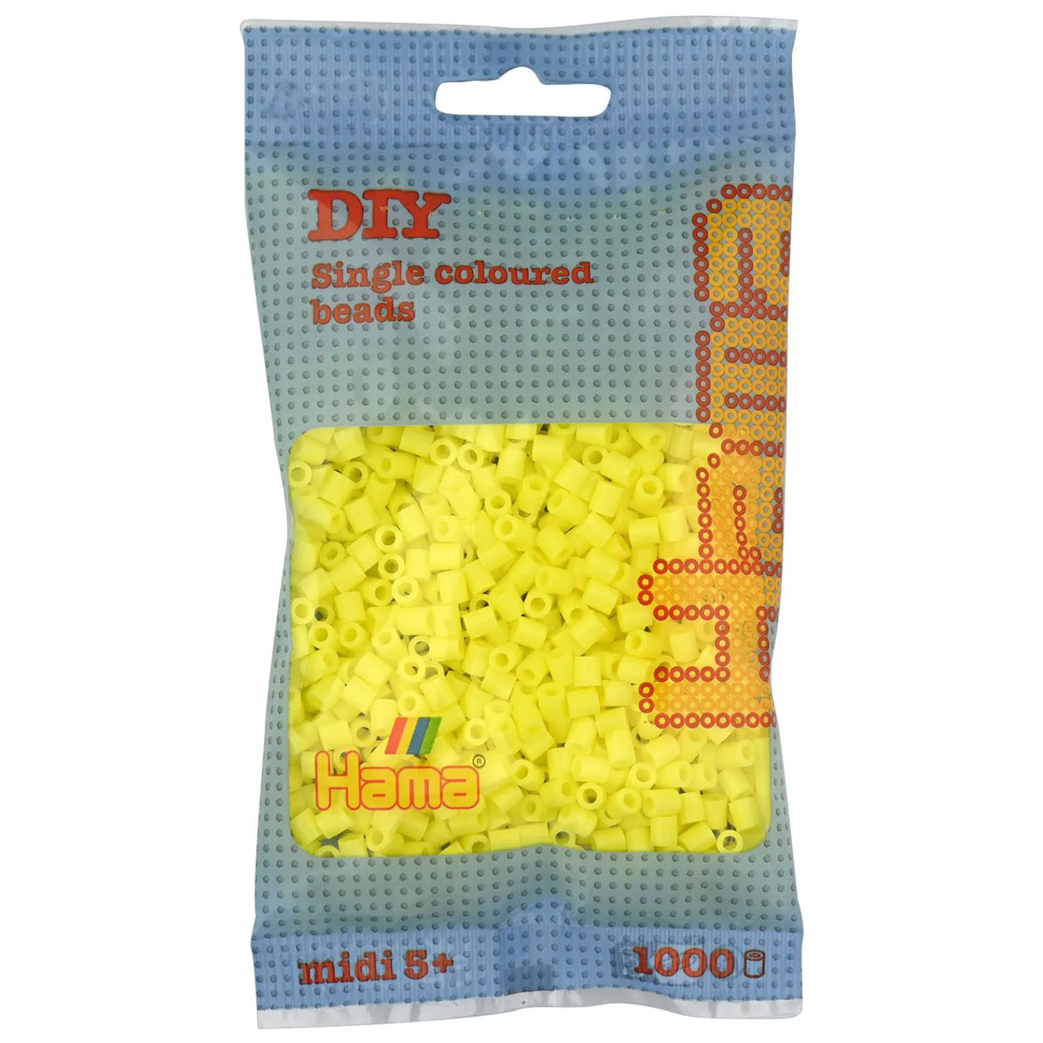 Midi Strijkkralen - Geel Pastel (043), 1000st.-Hama