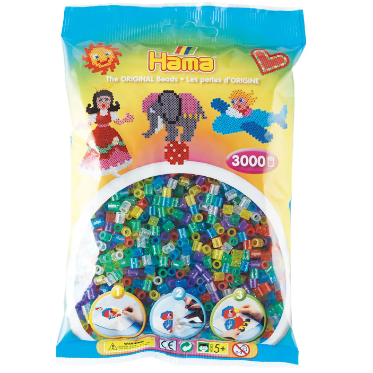 Midi Strijkkralen - Glittermix (201-54), 3000st.>Hama Sale
