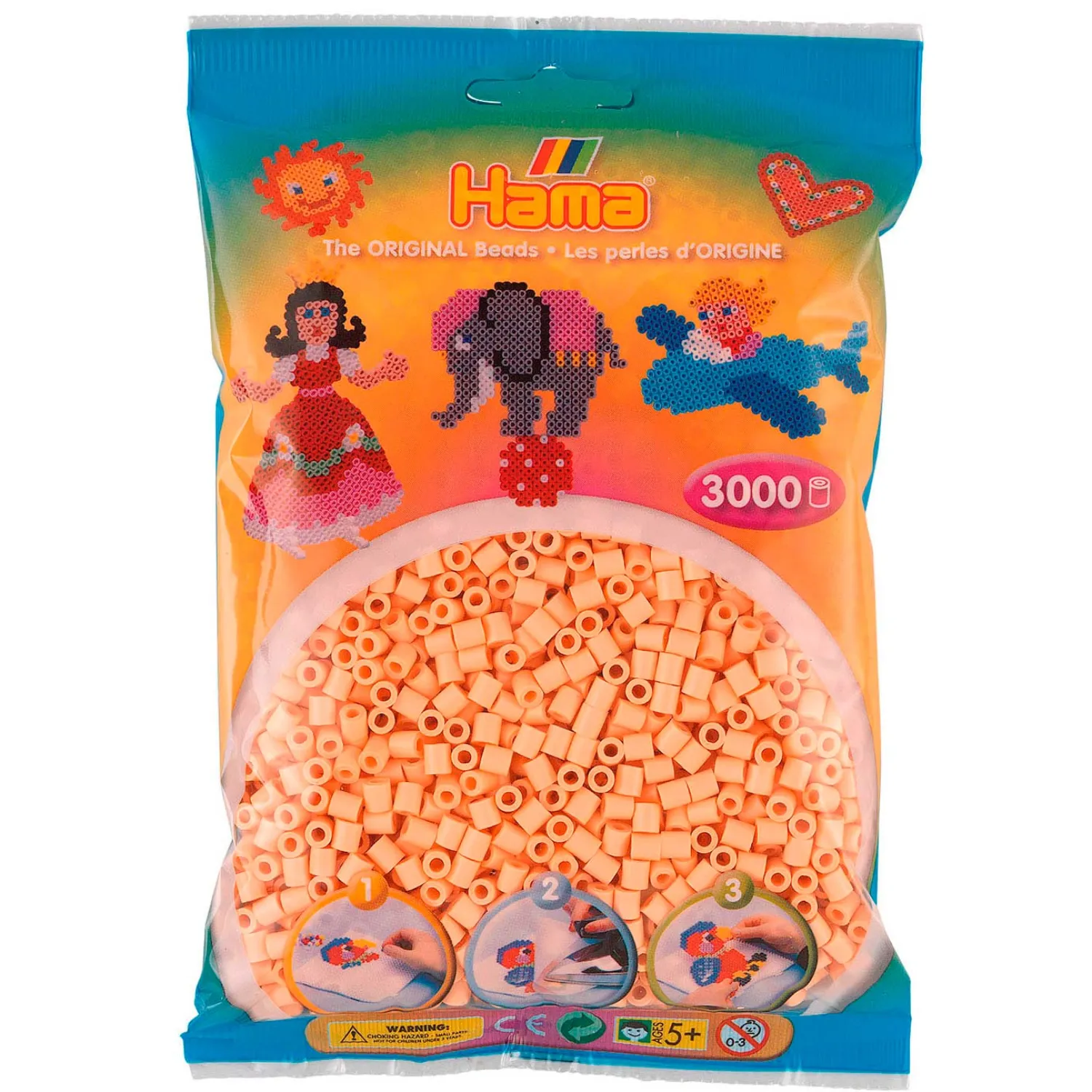 Hama Midi Strijkkralen - Licht Roze (201-78), 3000st.