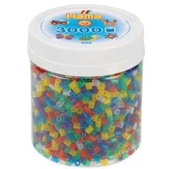 Hama Midi Strijkkralen in Potje - Transparantmix (53), 3000st. Hot
