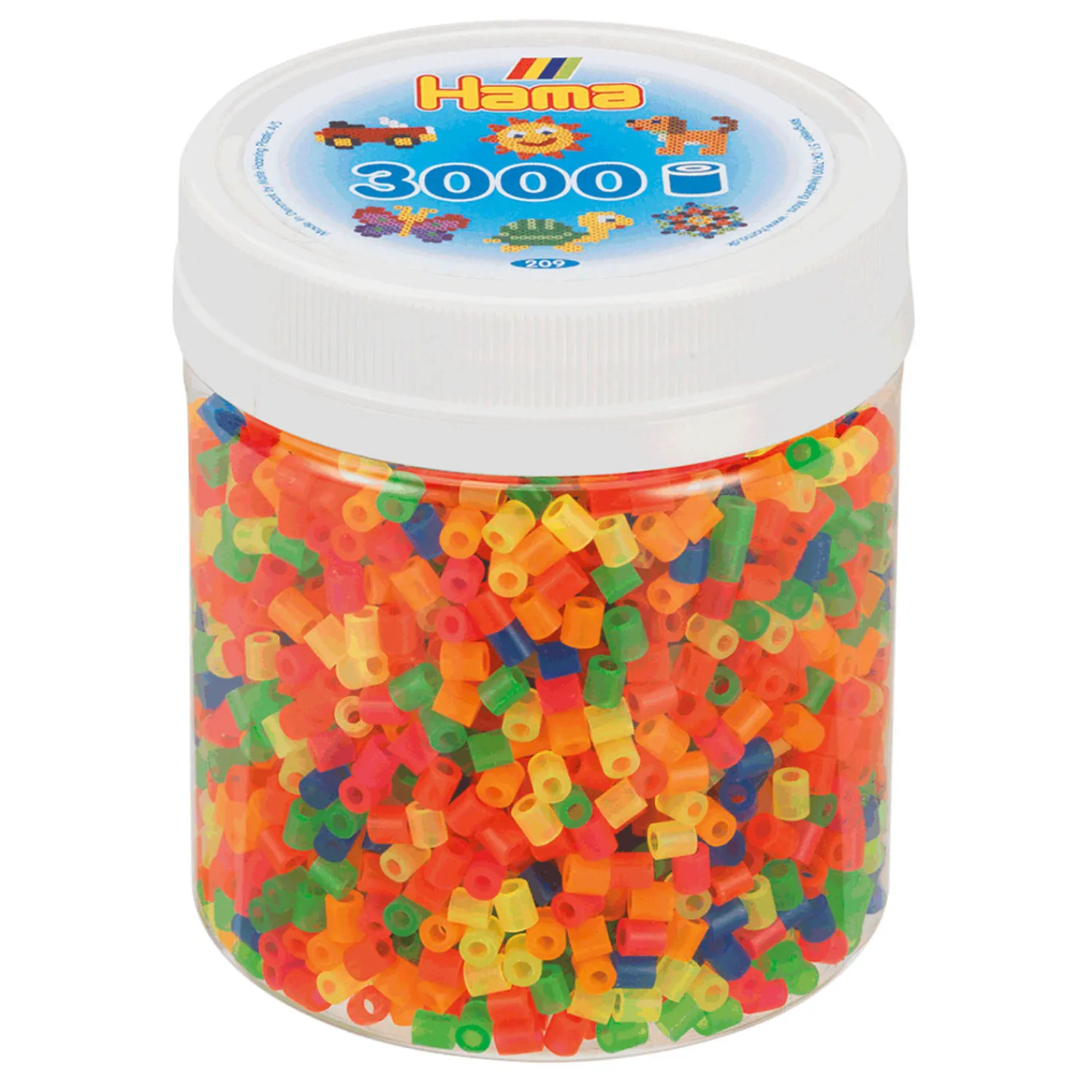 Midi Strijkkralen in Potje - Neonmix (51), 3000st.>Hama Hot