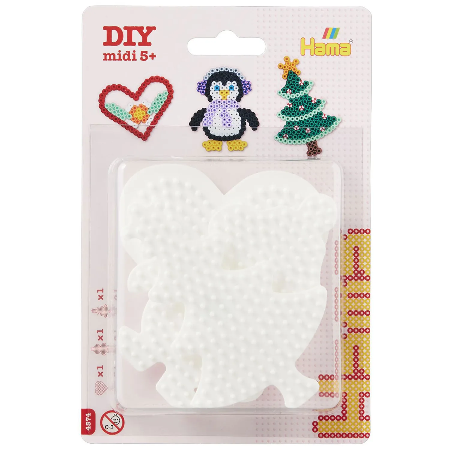 Midi Strijkkralenbordjes - Hart, Pinguin, Boom>Hama Best