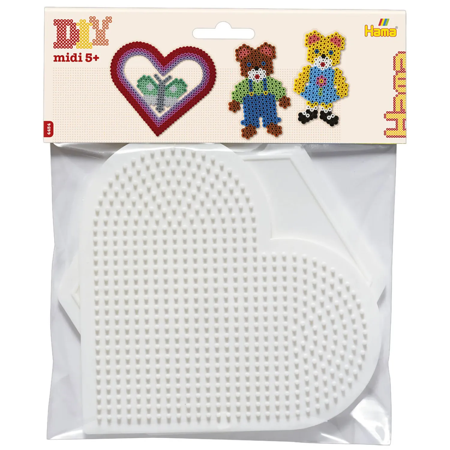Midi Strijkkralenbordjes - Hart en Zeshoek Groot-Hama Online
