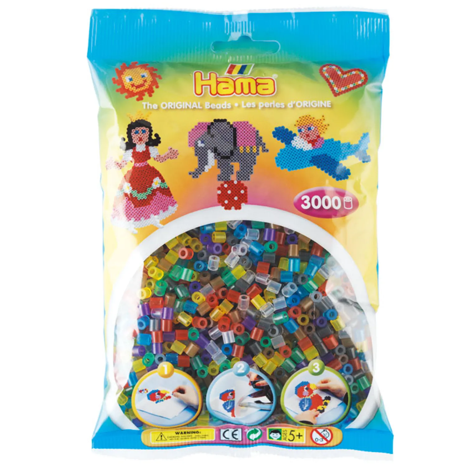 Hama Midi Strijkkralenmix - Transparant (201-53), 3000st. Hot
