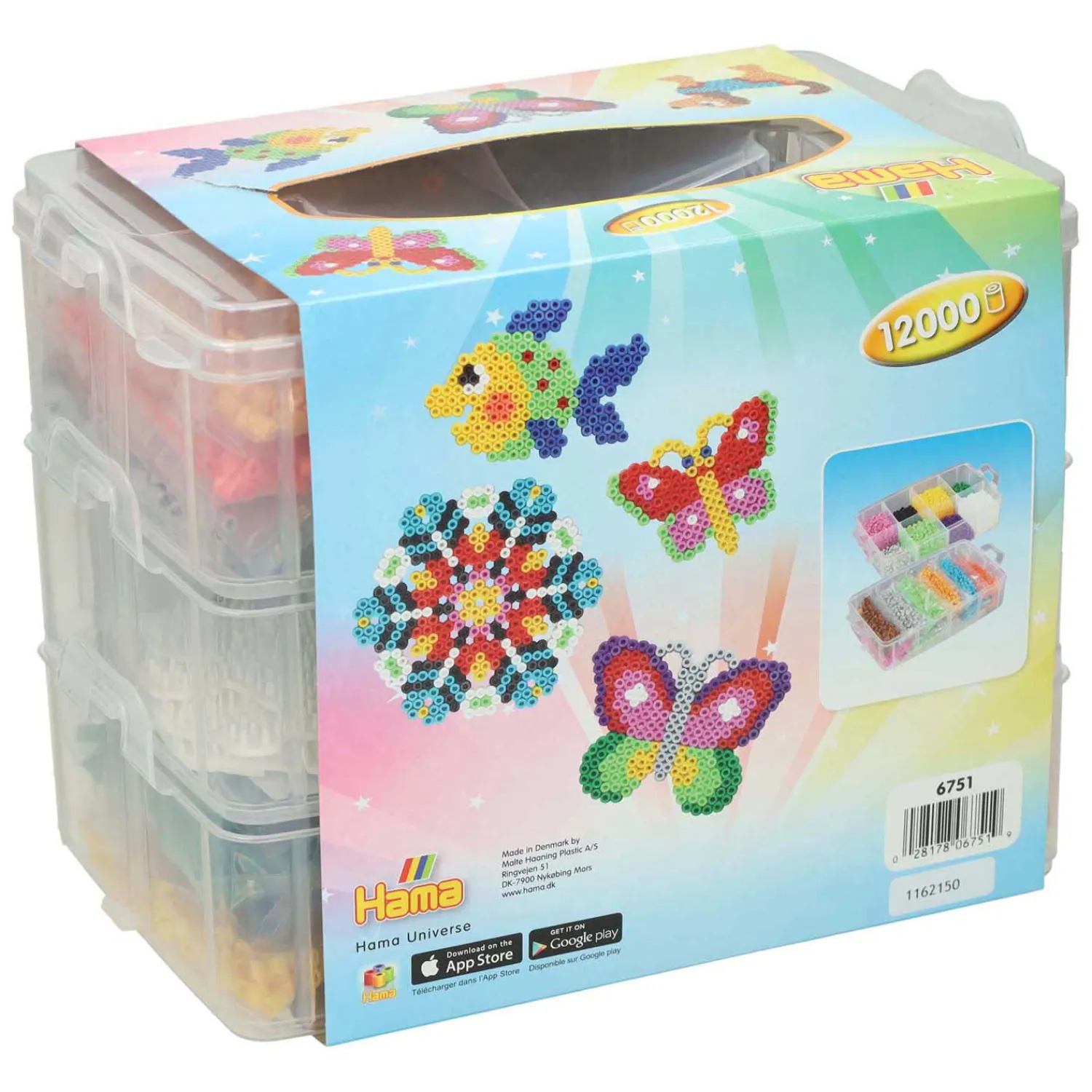 Hama Midi Strijkkralenset in Sorteerbak, 12.000st. Clearance