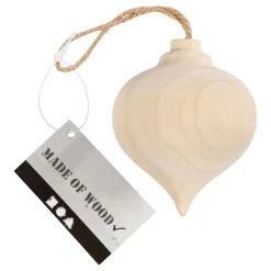 Hanger Puntige Houten Kerstbal-Creativ Company Best