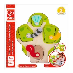 Hape Wie zit er in de Boom Vormenpuzzel - 5dlg. Discount