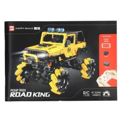 Happy Build Bestuurbare RC Bouwsteentjes Set Pickup Truck - 1490dlg. Hot
