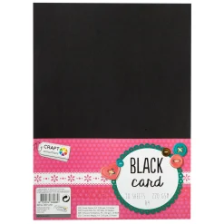 Creative Craft Group Hobbykarton Zwart A4, 10 vellen New