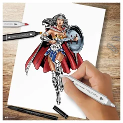 Hobbyset Illustratie Stripboekhelden Wonder Woman Kleurset><noscript><img width=