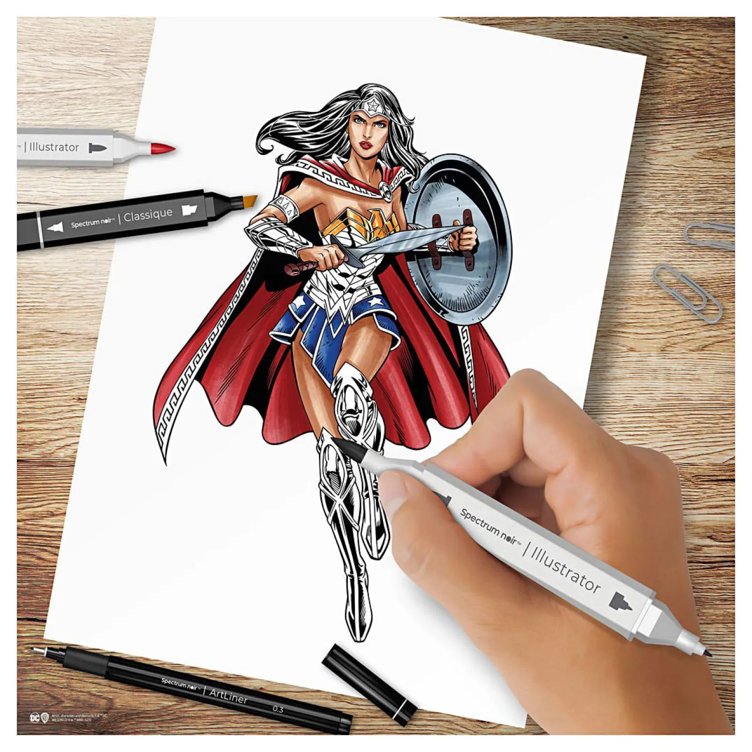 Hobbyset Illustratie Stripboekhelden Wonder Woman Kleurset>Creativ Company Sale