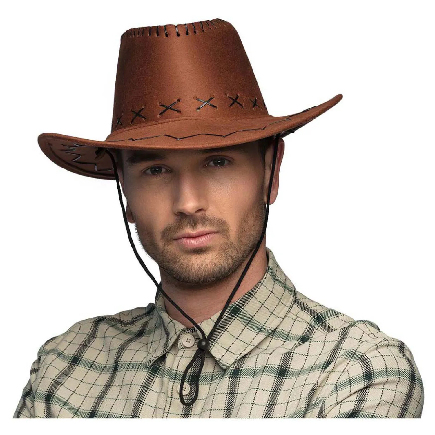 Hoed Elroy Bruin Leer>Boland New