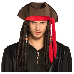 Hoed Piraat Dirty Jack met Haar-Boland Sale