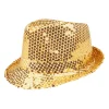 Hoed Popster Pailetten Goud-Boland New
