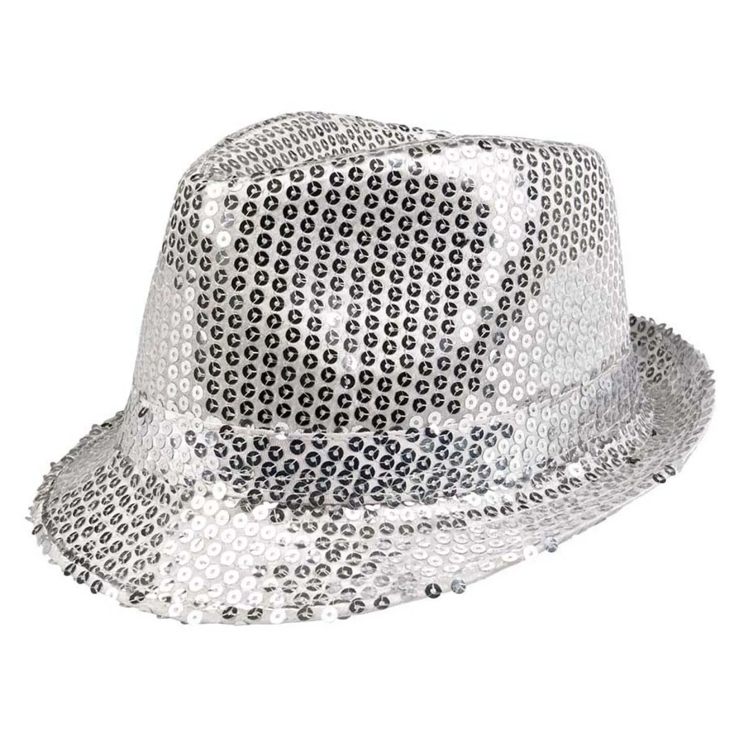 Boland Hoed Popster Pailetten Zilver New