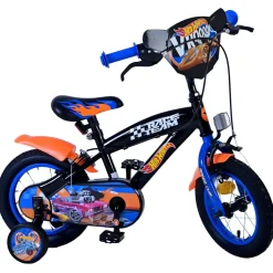 Hot Wheels Fiets - 12" - Zwart Oranje Blauw - Twee handremme> Online