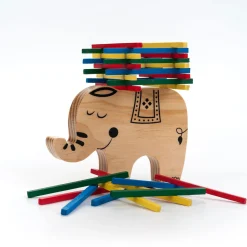 Houten Balans Spel Olifant- Outlet