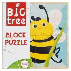Houten Blokpuzzel Dieren FSC, 4st.- Outlet