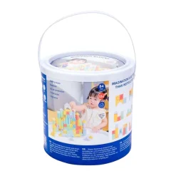 Houten Bouwblokken Kleur, 84st.- Clearance