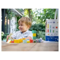 Houten Bouwblokken Kleur, 84st.- Clearance