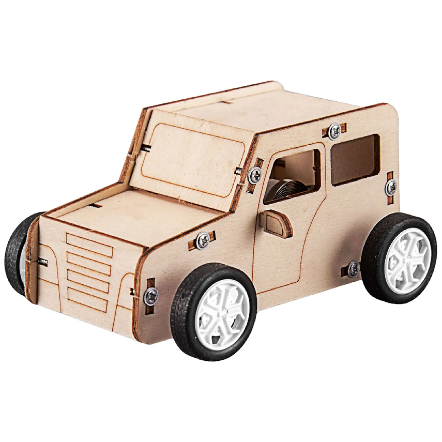 Houten Bouwpakket Pull String Auto> Hot