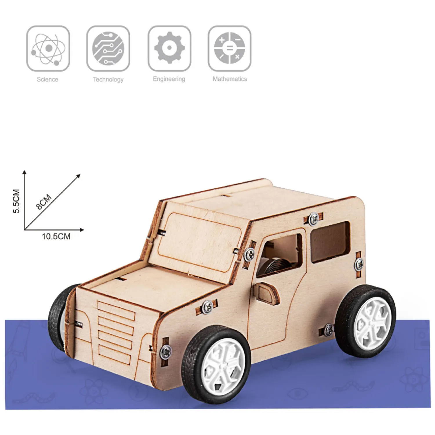 Houten Bouwpakket Pull String Auto> Hot