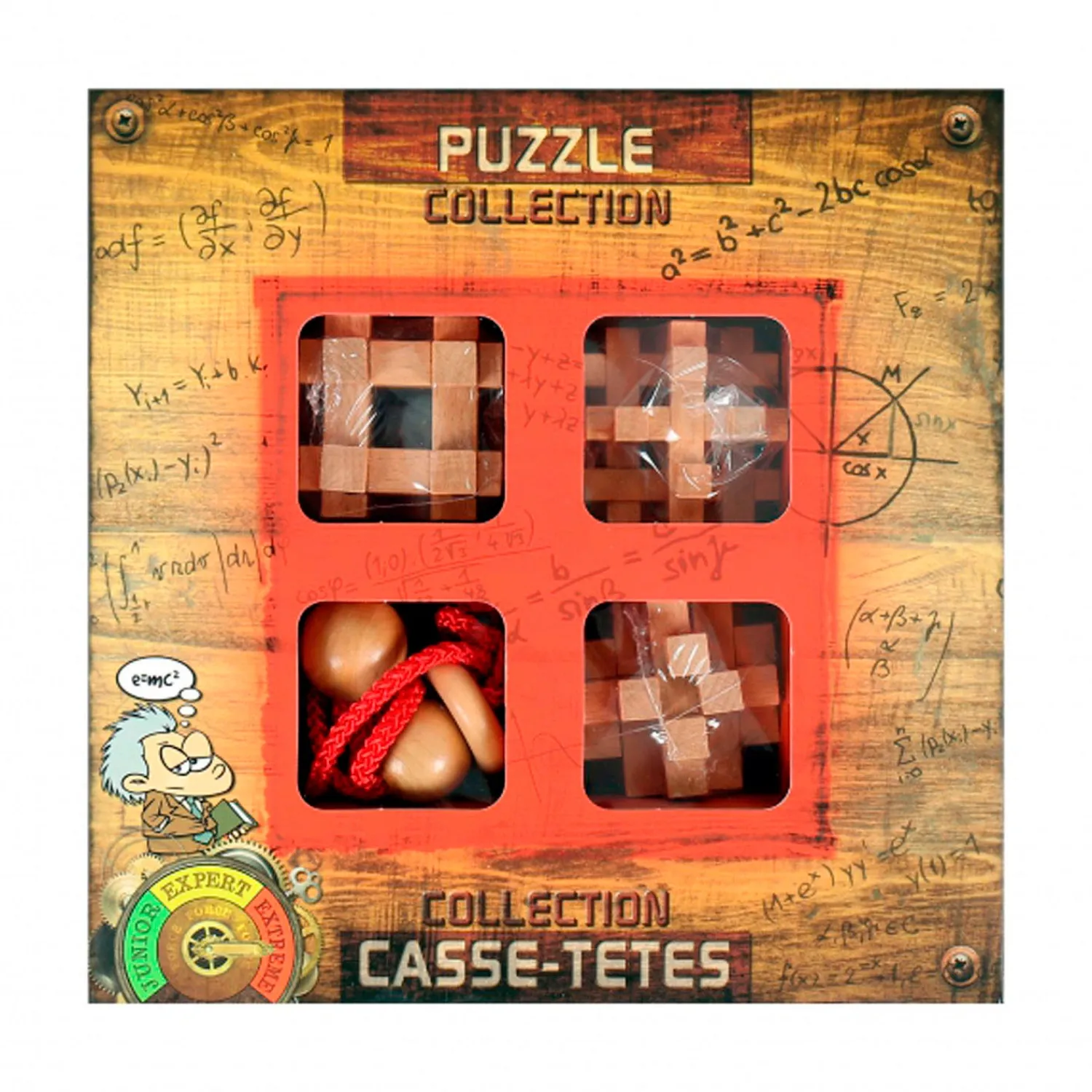 Houten Breinpuzzels Extreme, 4st.>Eureka Best