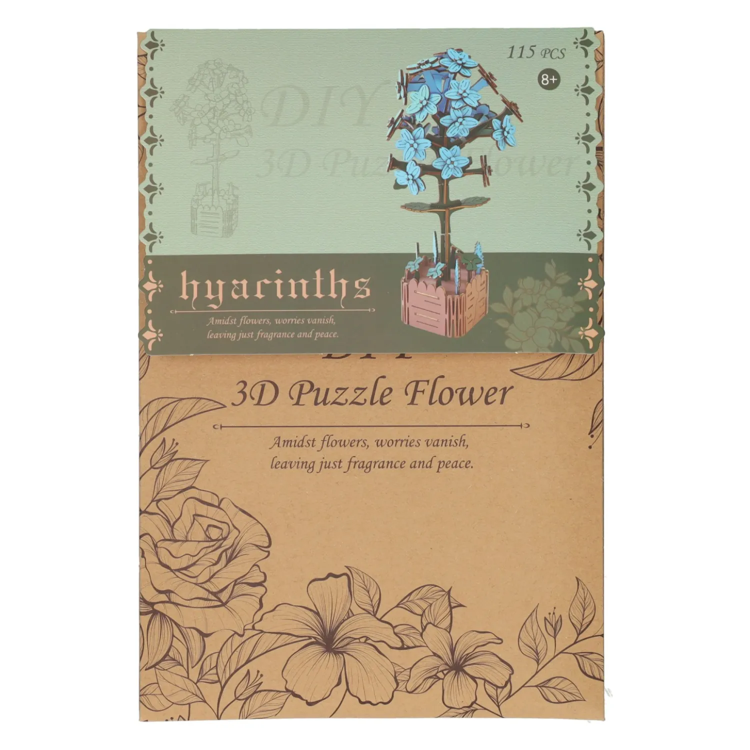 Houten 3D Bouwpakket Hyacint - 115dlg.- Discount