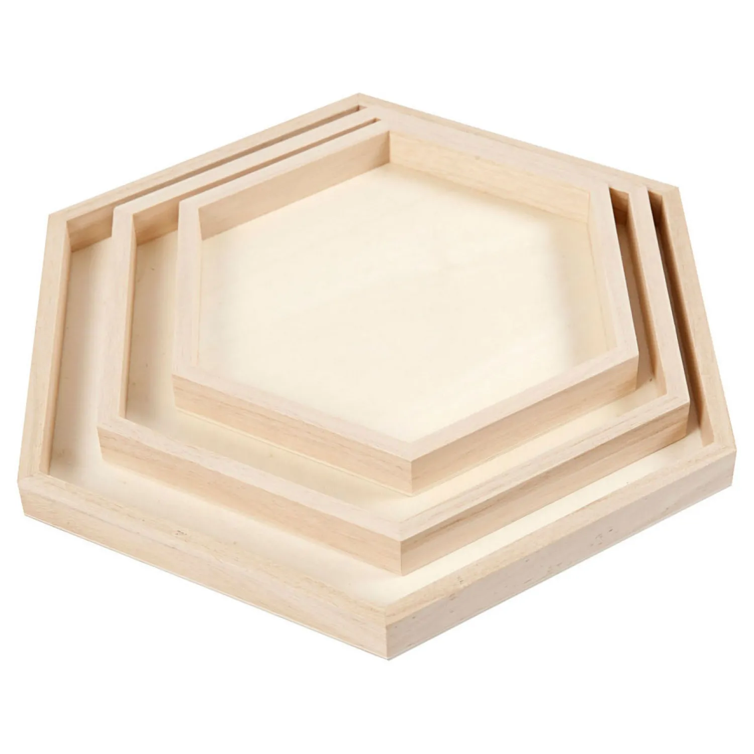 Houten Dienbladen Divers, Set van 3-Creativ Company Best