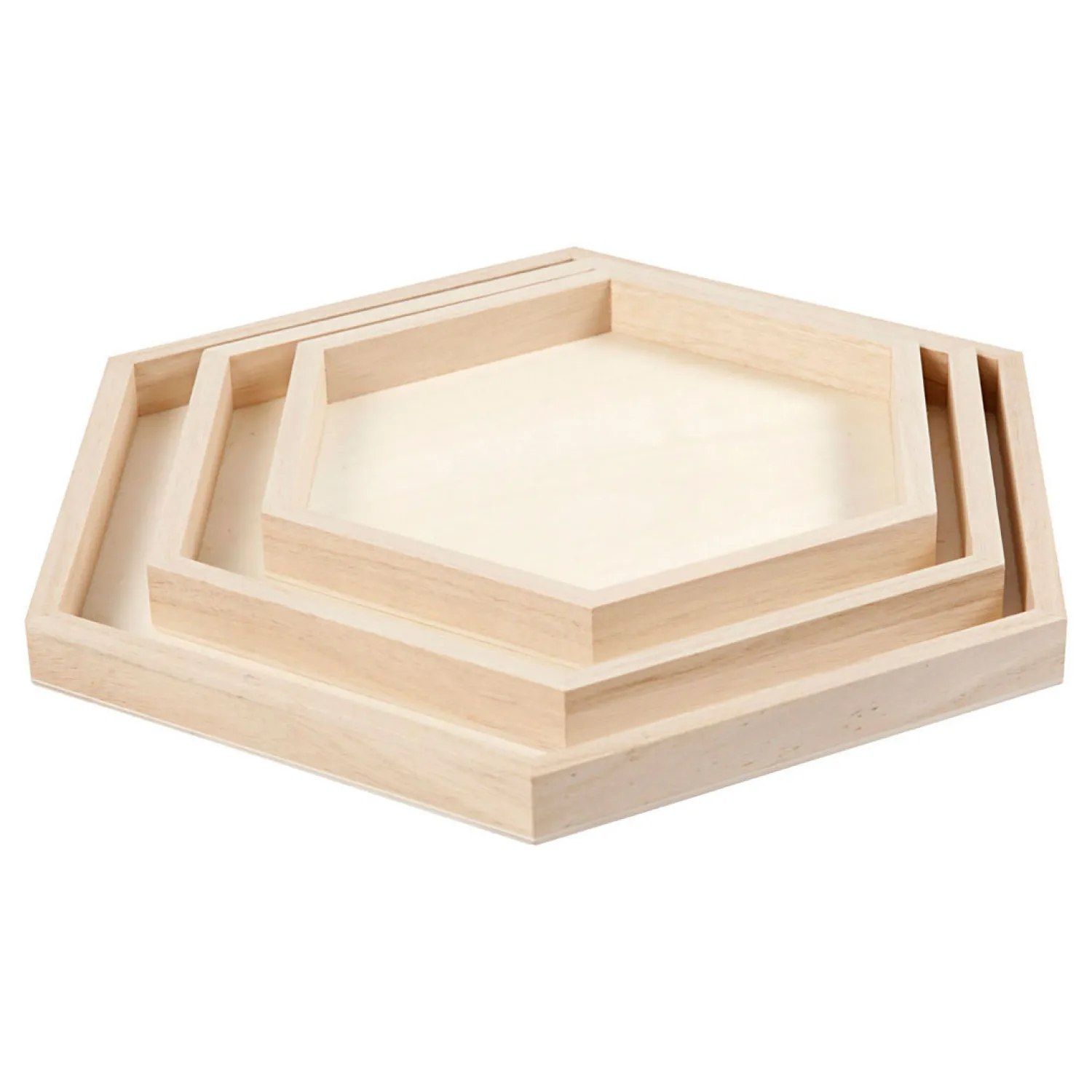 Houten Dienbladen Divers, Set van 3-Creativ Company Best