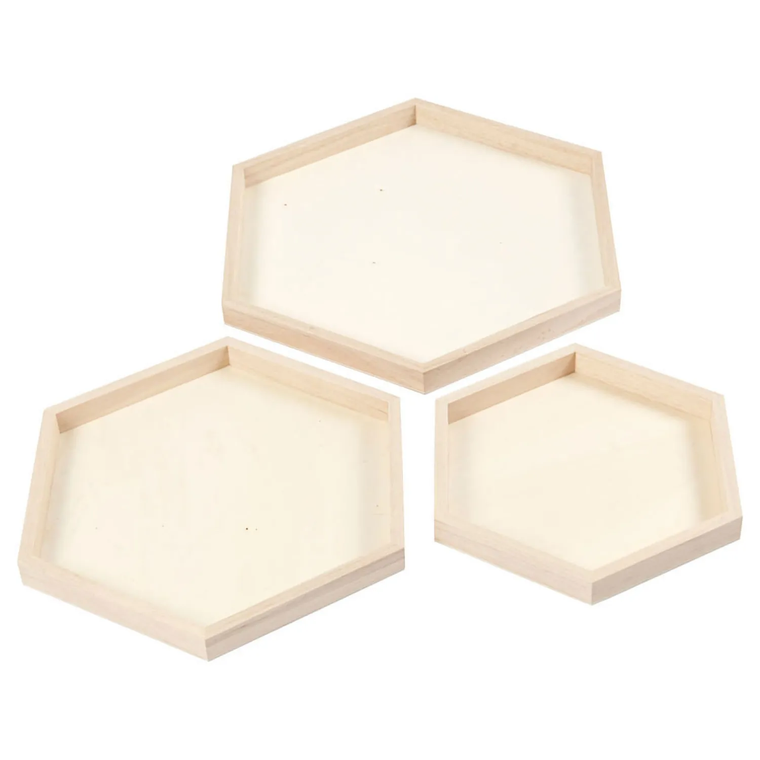 Houten Dienbladen Divers, Set van 3-Creativ Company Best