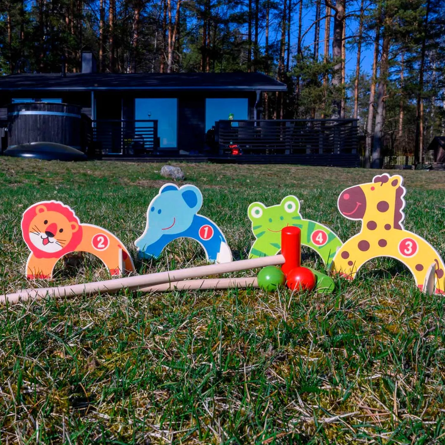 Tactic Houten Dieren Croquet Set Online