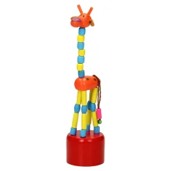 Playwood Houten Drukpop Giraffe Gekleurd