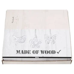 Creativ Company Houten Figuren Vlinder Bloem en Vogel, 90st. Discount