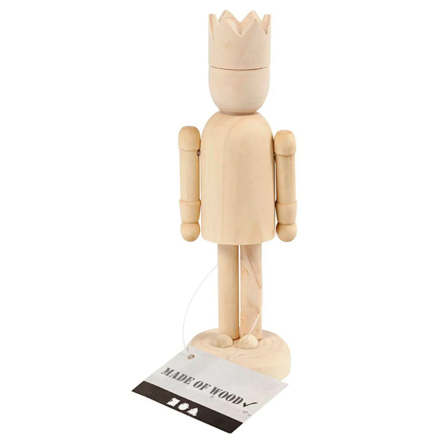 Creativ Company Houten Figuur met Kroon, 13cm Outlet