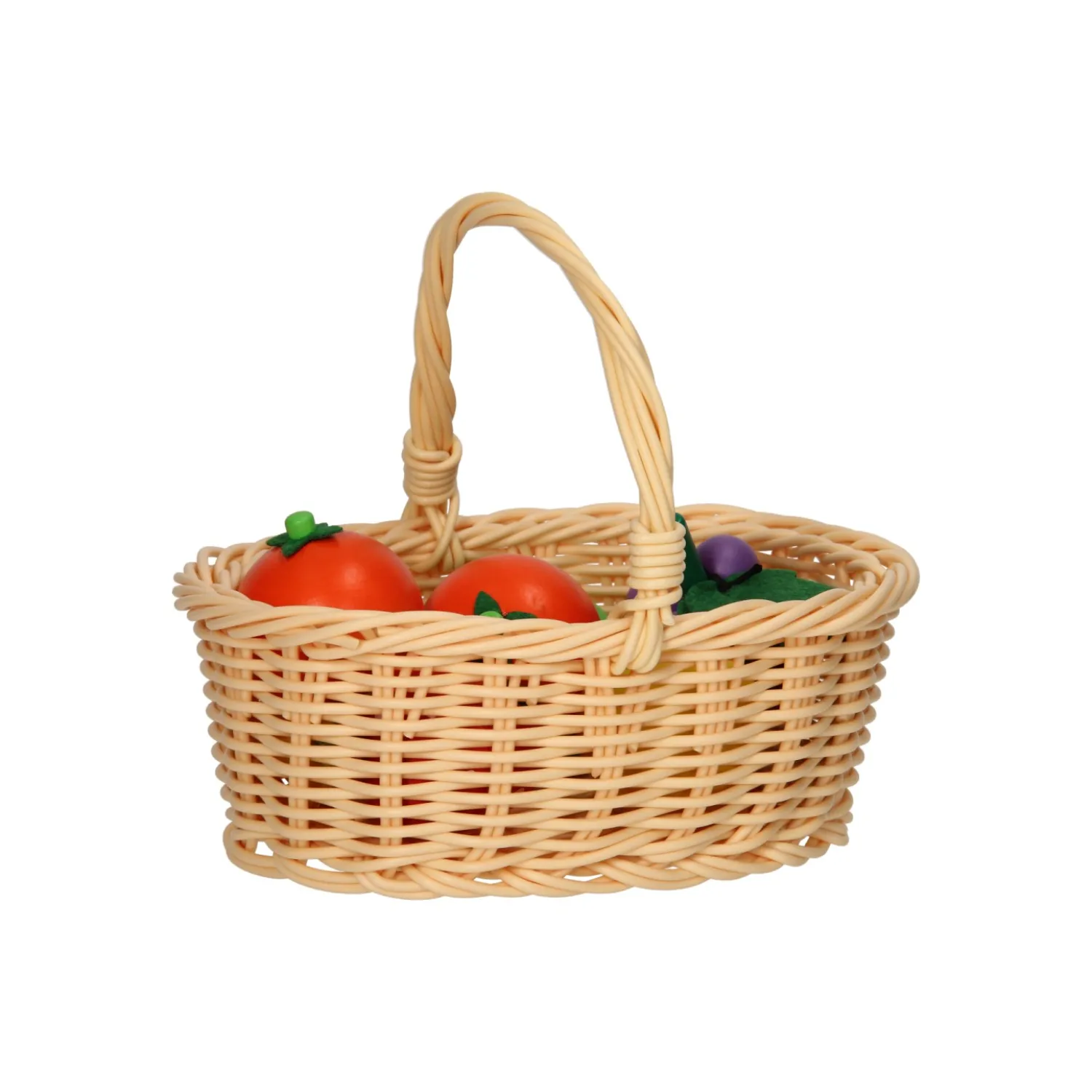 Houten Fruit in Picknickmand, 7dlg.- Outlet