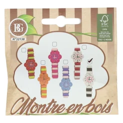 Houten Gekleurde Horloge><noscript><img width=