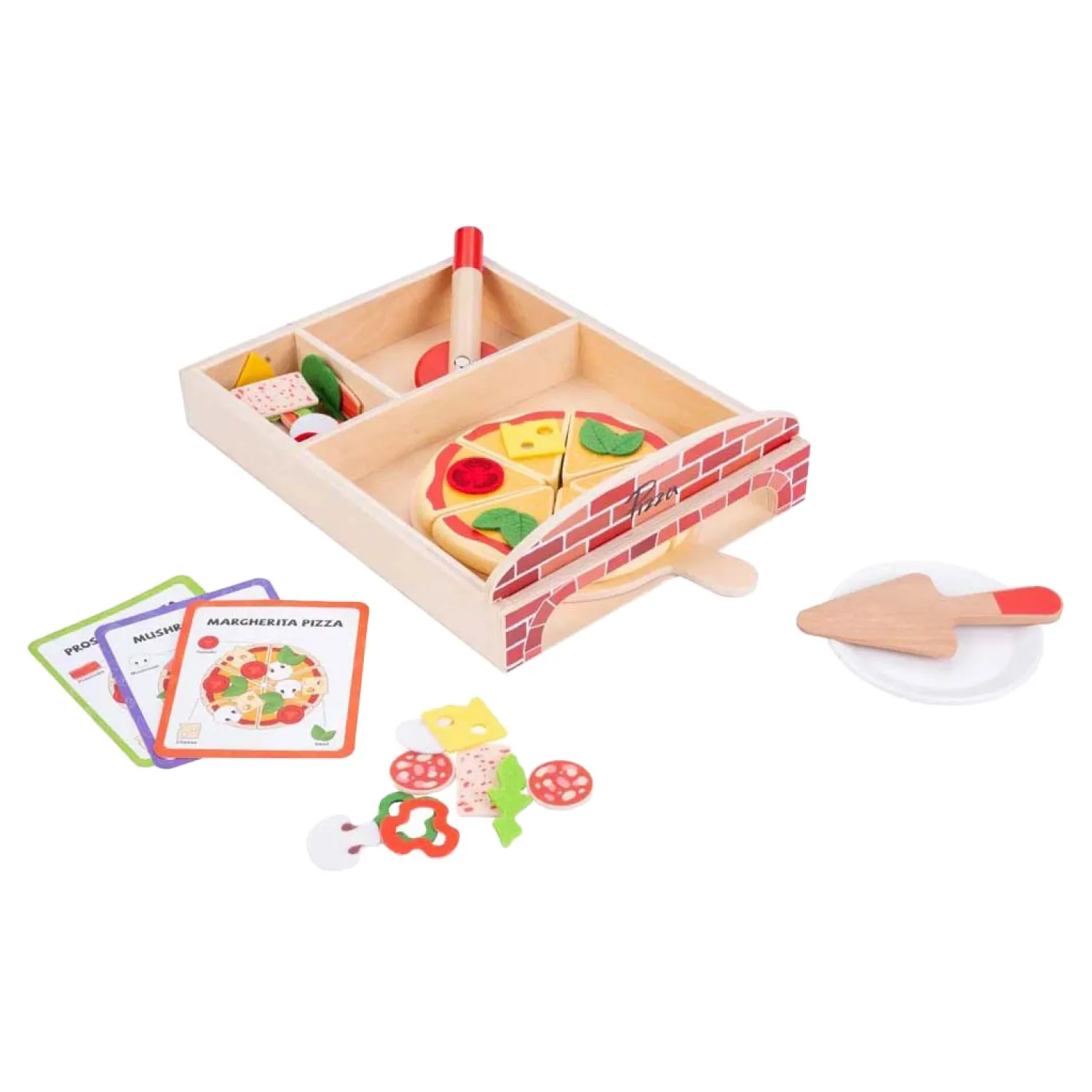 Houten Gourmet Pizza Set, 20dlg> New