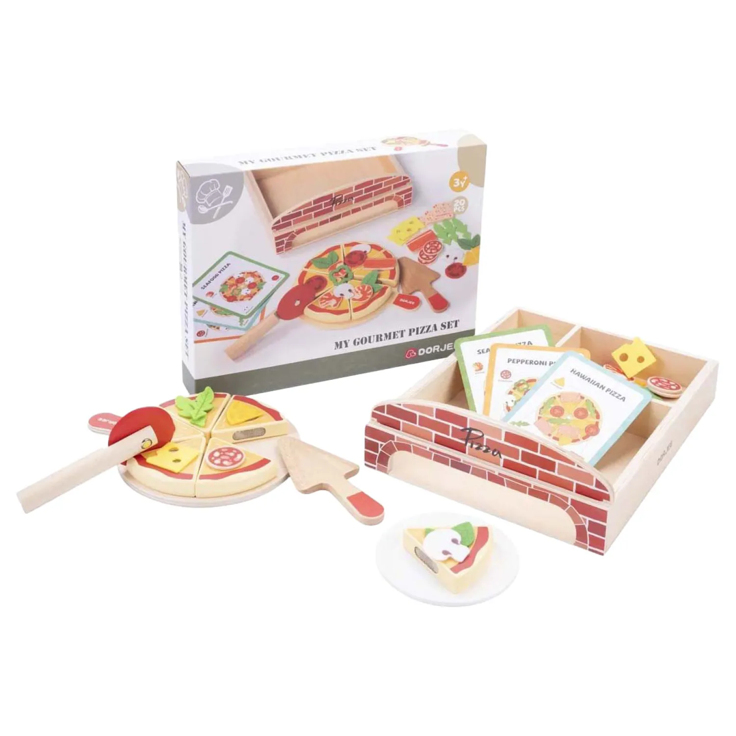 Houten Gourmet Pizza Set, 20dlg> New