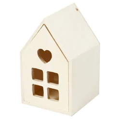 Houten Huis met Lade, 10,8cm>Creativ Company Outlet