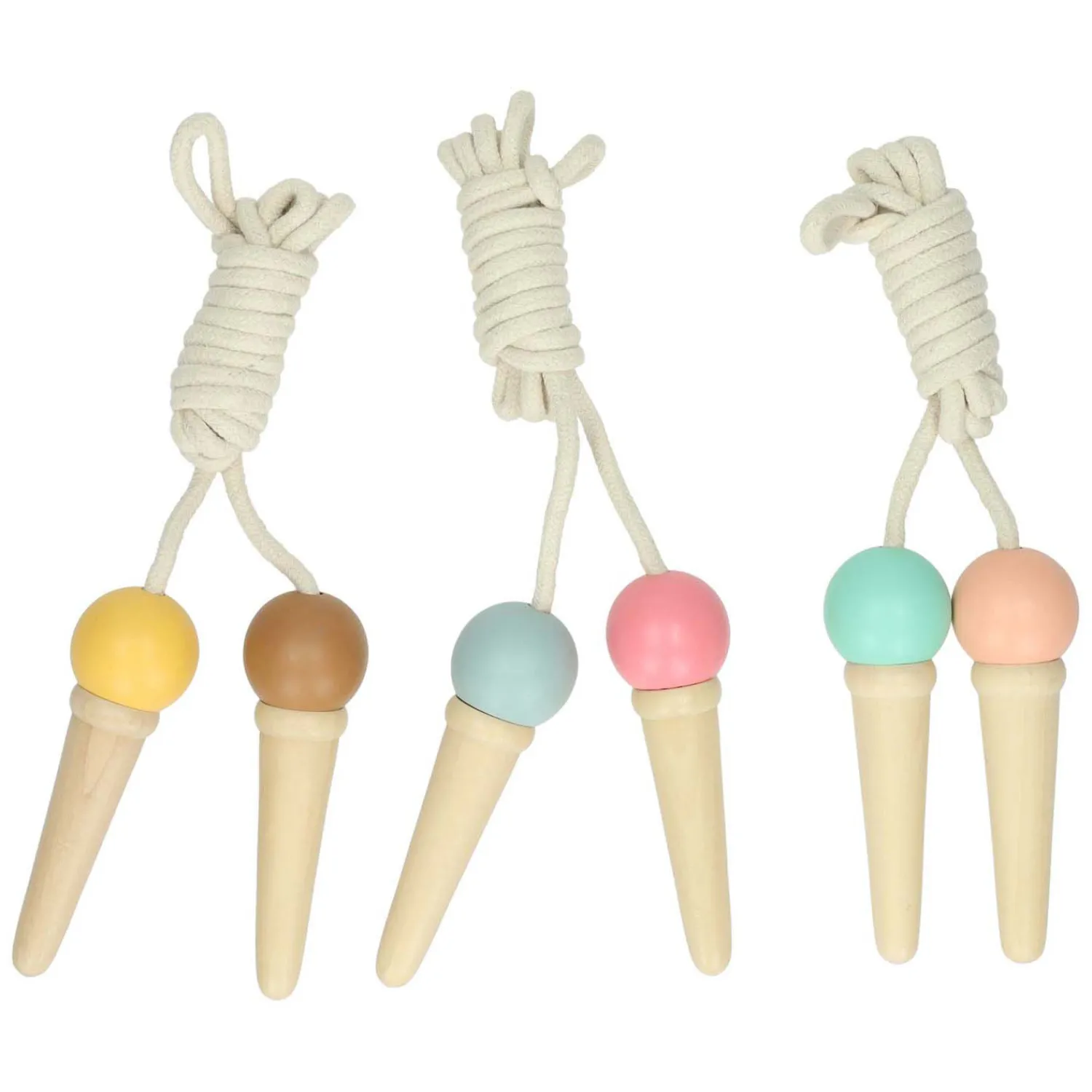 Houten Ijsjes Springtouw, 200cm- Hot