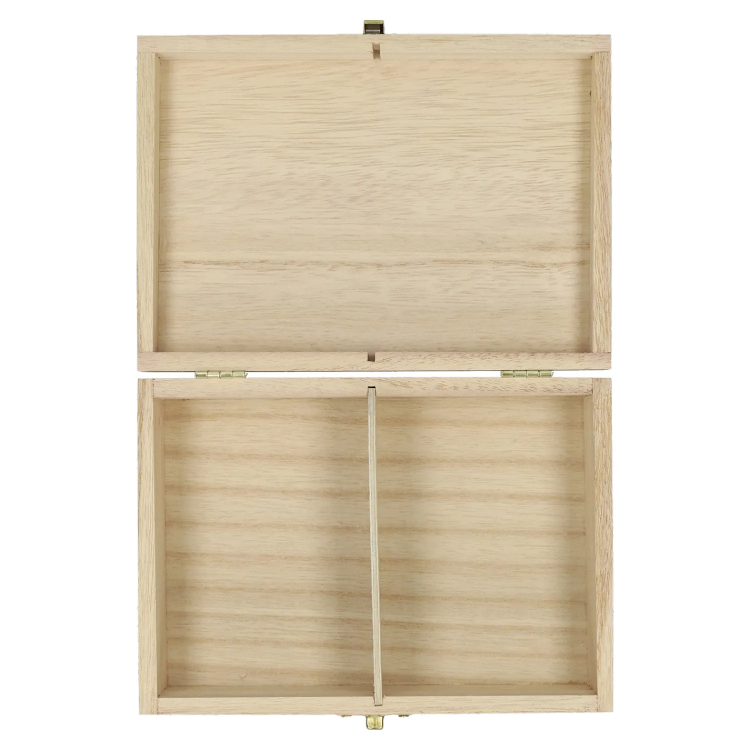 Houten Kaarten Kist met 2 Vakken en Klepdeksel-Playwood Discount