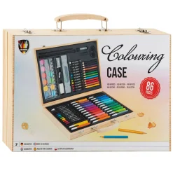 Houten Kleurkoffer FSC, 86dlg.>Creative Craft Group New