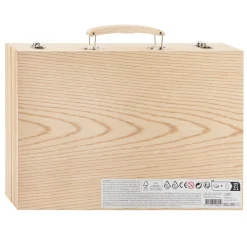 Houten Kleurkoffer FSC, 86dlg.><noscript><img width=