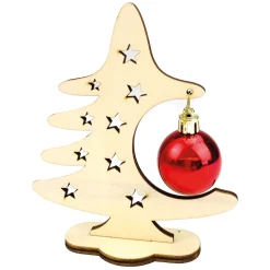 Houten Knutsel Kerstboom met Kerstbal-Beleduc Discount