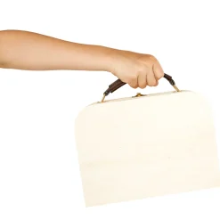 Playwood Houten Koffertje met Leren Handvat Grenen Sale